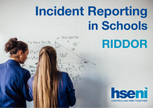 Incident reporting in schools Incident reporting in schools